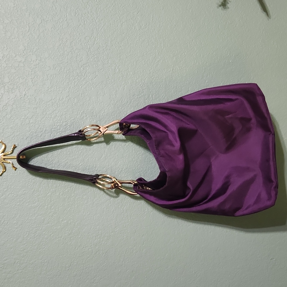 JPK Paris 75 Purple Nylon Tote Shoulder Hobo Bucket Bag